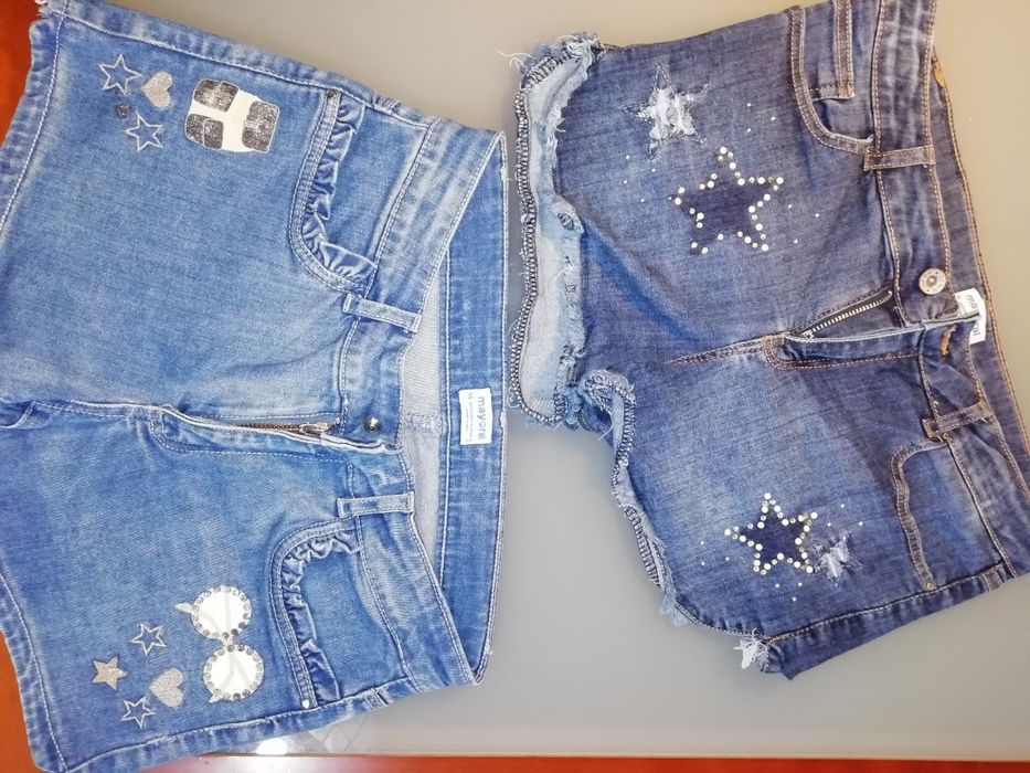 2 pares de calções de menina - Ganga Mayoral	COMO NOVOS!!*