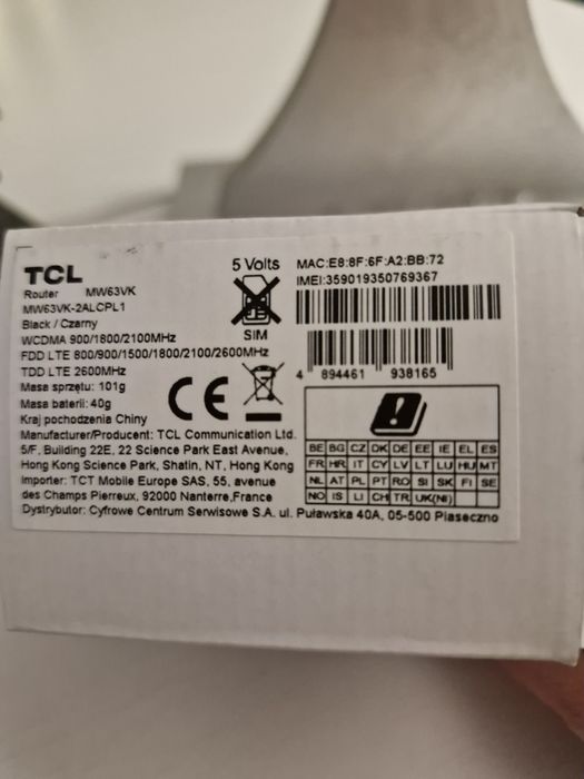 Router wifi TCL Linkzone nowy