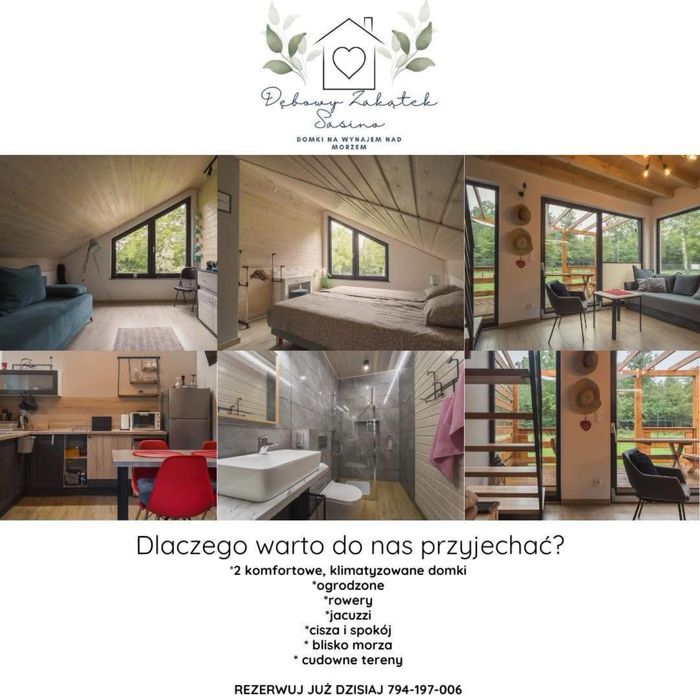 Domek z jacuzzi w sasinie wolny 27.07-03.08