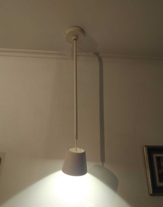 Candeeiro Projetor tecto Led cor Branco Ikea Tisdag