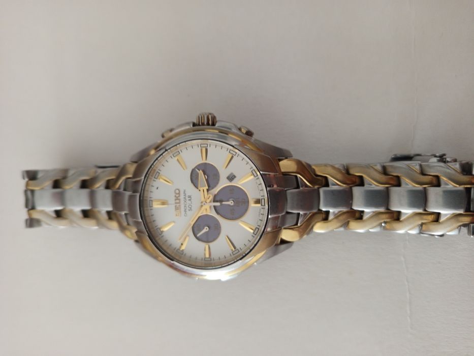 Relógio Seiko cronógrafo solar