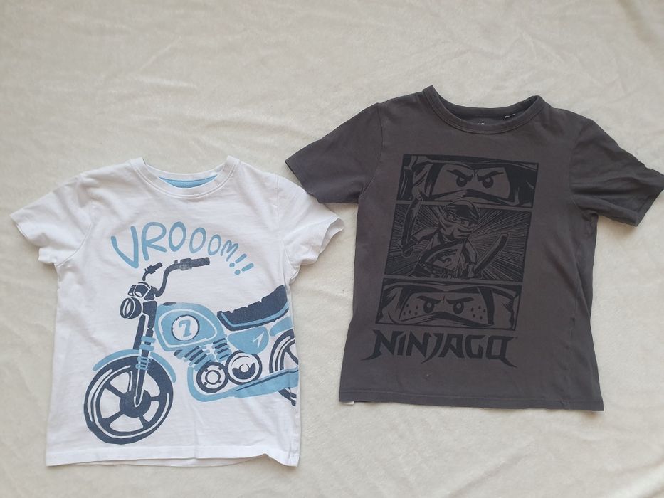 Tshirty 110/116 h&m lego ninjago motor bluzki koszulki z krótkim rękaw