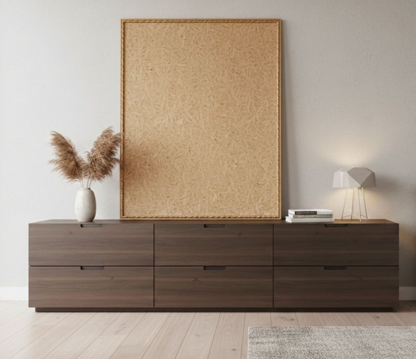 Moldura dourada  com espelho