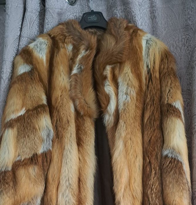 Luksusowe futro z naturalnego rudego lisa Enrico Marinelli | Układ Pionowy Vintage Premium M/L