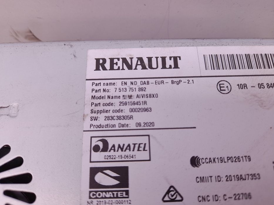 Rádio / auto-rádio RENAULT Captur II