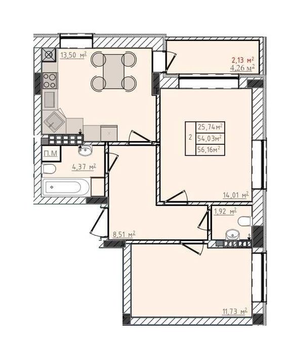 Продаж 2х кім квартири в новобудові, Пустомити