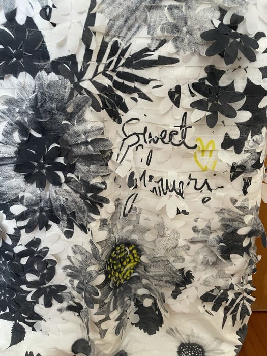 Vestido branco com folhados da Boboli