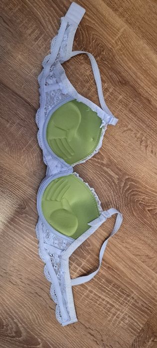 Stanik, biustonosz, 36B, Rose-girl, biało-zielony, nowy