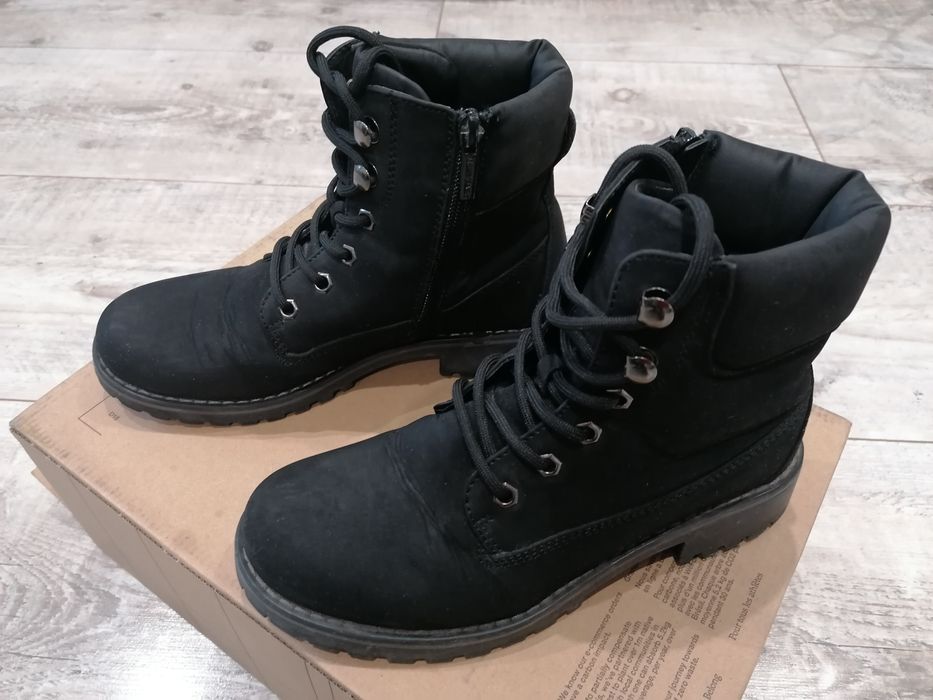 Kozaki dziewczęce czarne rozmiar 37