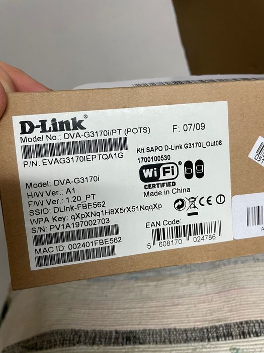 Modem Router ADSL D-Link DVA-G3170iPT