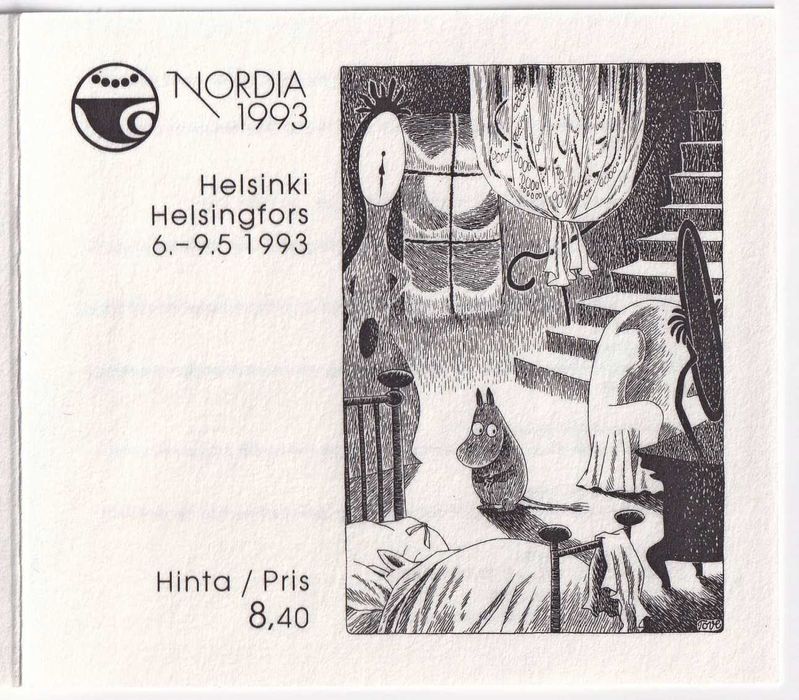 Zeszyt znaczkowy Muminki Finlandia 1992, Nordia 1993 Tove Jansson