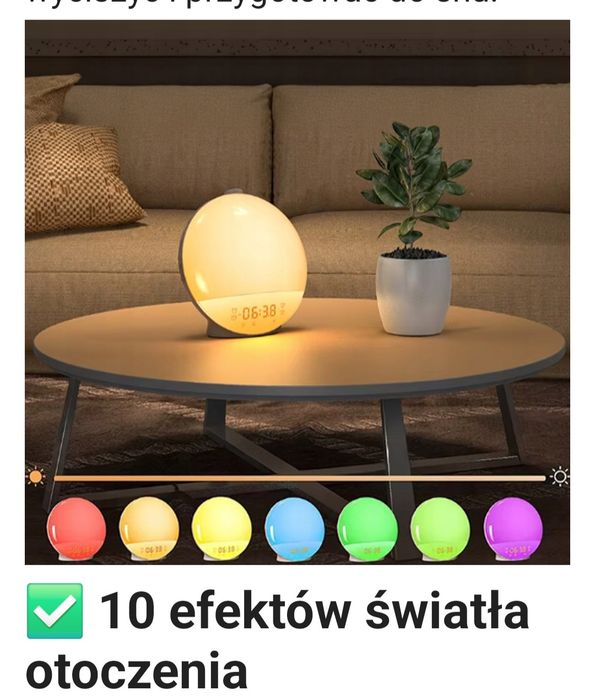 Budzik Świetlny Sunrise Pro z Symulacją Wschodu Słońca Radio