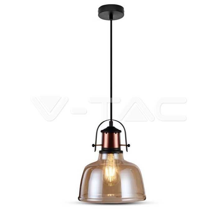 Candeeiro Suspenso V-TAC VT-7220 Vidro e Metal E27