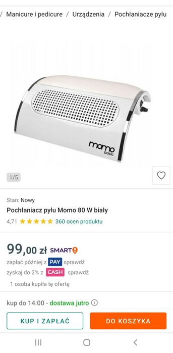 Pochlynacz pylu lekko uzywany