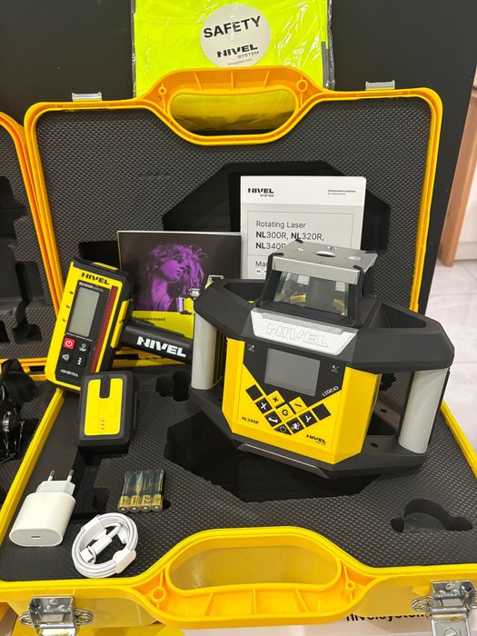 Niwelator laserowy NIVEL SYSTEM NL 340 R Digital Statyw Łata Nowy FV