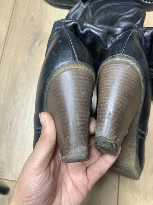 Зимние кожаные  сапоги