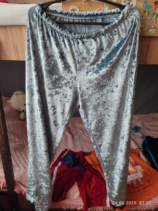 Жіночі штани турецький велюр + шовкова сорочка