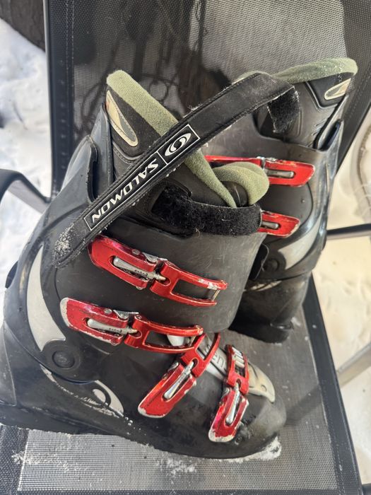 Лижі Дешево  , лижне взуття Salomon , лижні палиці