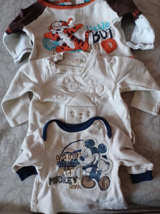 Bluzki bluzeczki 5szt z długim rękawem, r. 56-62