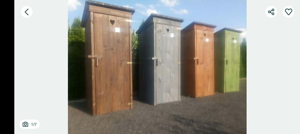 Toaleta przenośna ogrodowa WC z drewna wychodek
