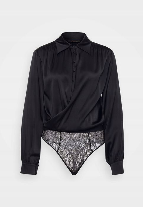 Kiki De Montparnasse 38 M Czarne Eleganckie Jedwabne Body D2456