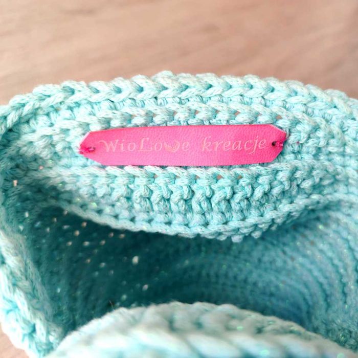 Amonit – torebka muszla bawełniana na szydełku  - rękodzieło