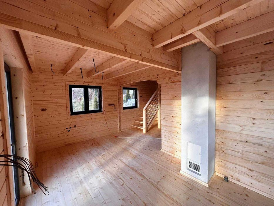 Drewniany domek letniskowy Karolina 61 + 19 m2 wersja CAŁOROCZNA
