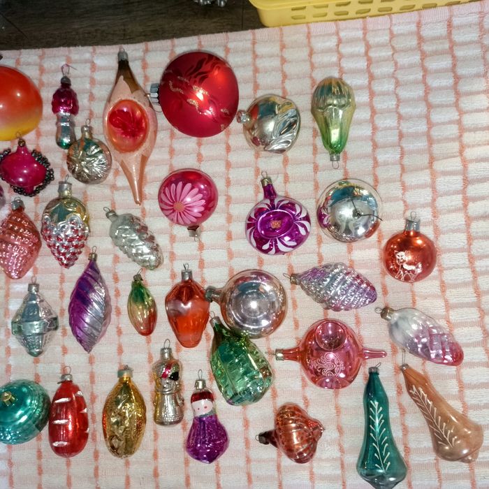 Игрушки ёлочные старые Одним лотом