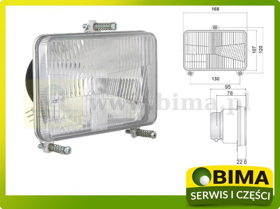 Lampa reflektor przedni Renault Ares MF Massey Ferguson 3060,3080,3070