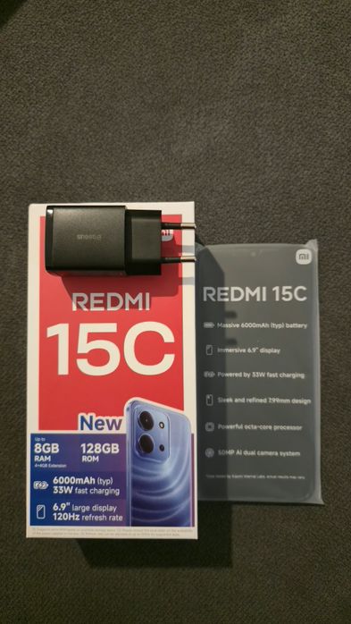 REDMI 15C 8GB/128 GB,50 MPX,NOVO ,carregador  duplo oferta