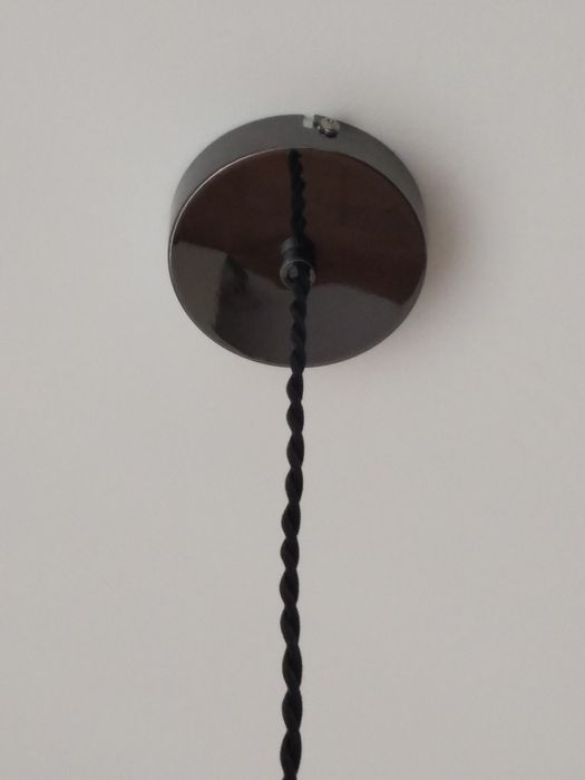 Candeeiro metal brilho com lâmpada Led