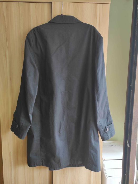 Elegancki markowy lekki płaszcz męski Warmia  czarny XXL