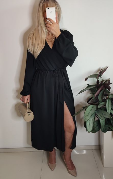 Sukienka plus size 4xl 5xl wiskoza wyszczuplająca