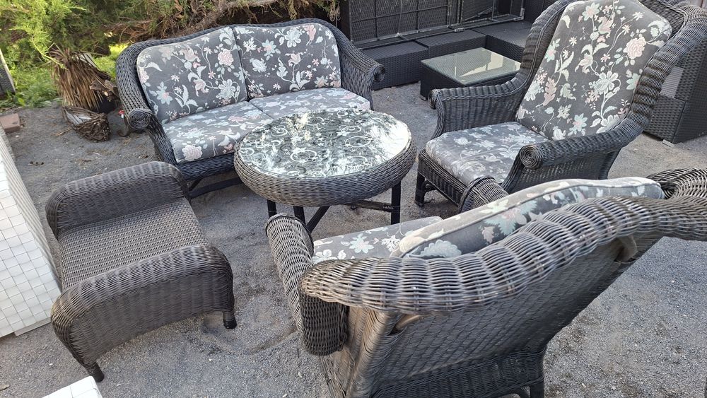 Zestaw ogrodowy rattanowy ratan balkon altanka ogród taras