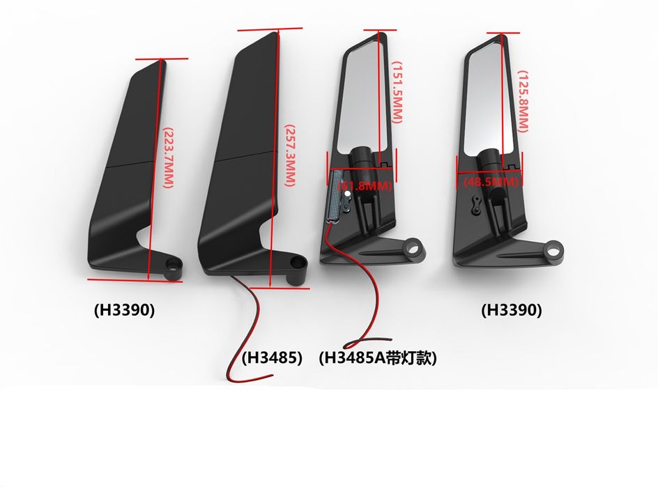 Зеркала с поворотниками складные на мотоцикл Kawasaki Yamaha Kawasaki