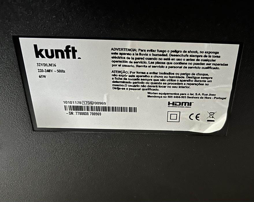 TV Kunft 32 polegadas