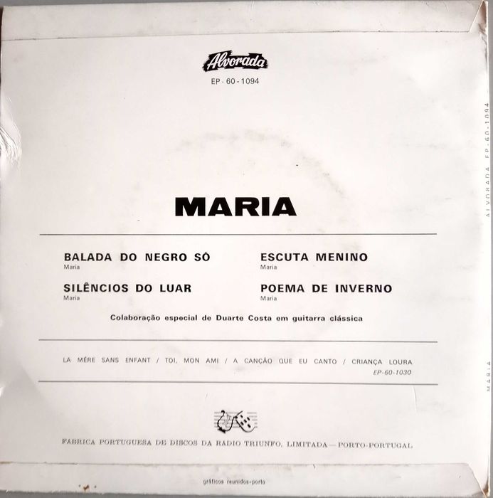 Maria  ( Guinot )	- - - - -	Maria	- - - - -	EP
