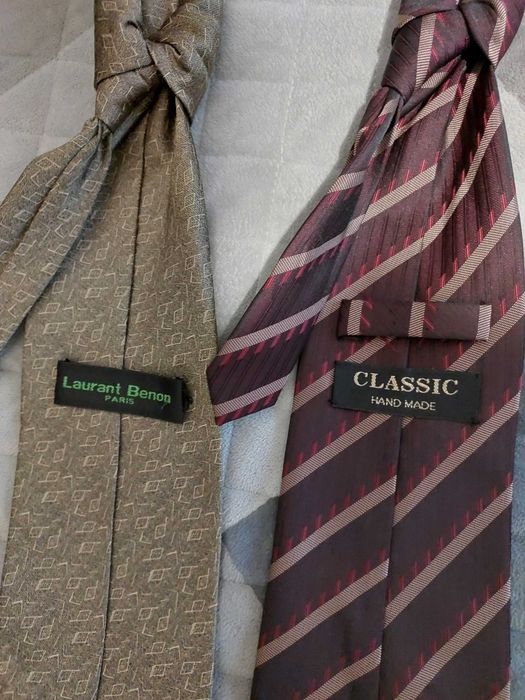 Krawaty męskie 4 szt z czasów PRL