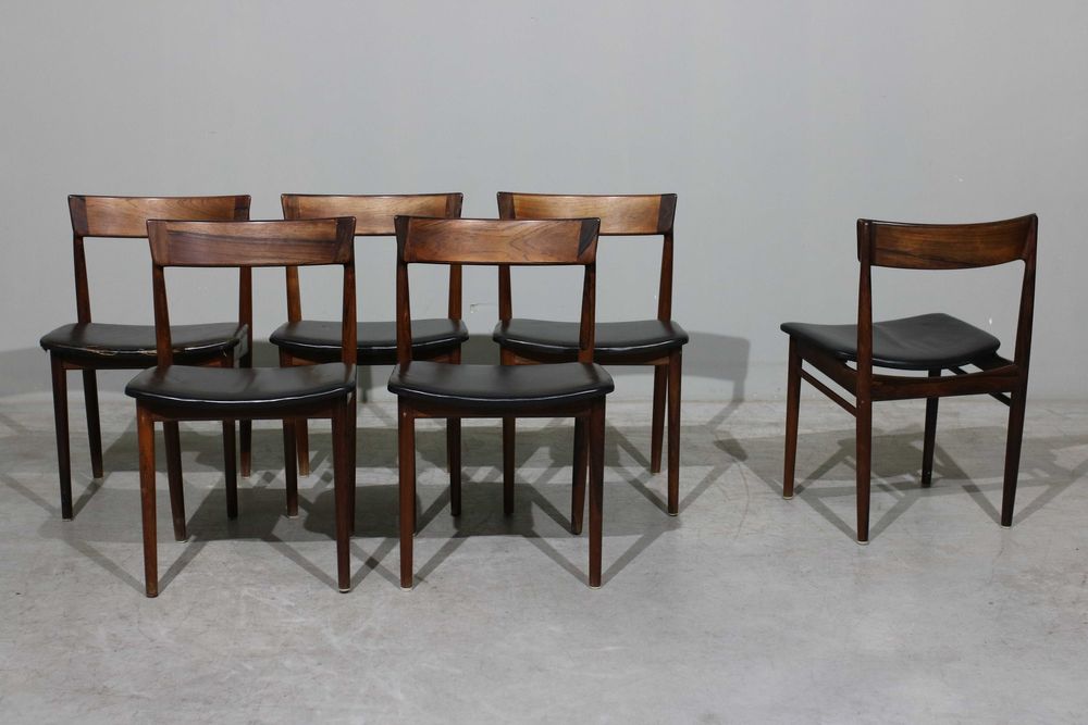 Conjunto de 6 cadeiras Henry Rosengren Hansen em pau santo