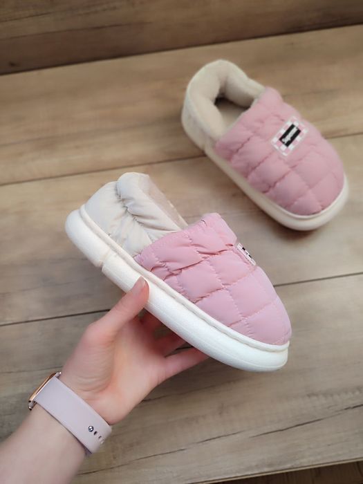 36-45 р Дутики капці теплі сліпони тапки тапочки рожеві сірі