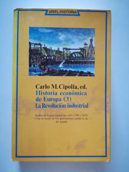 livro - História económica de Europa - Carlo Cippola - 3Vols