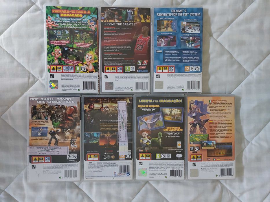PSP Games (Lord of the Rings, Toy Story, Wild Arms, Transformers, Sims)64354256045185121