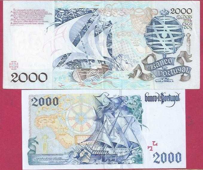 Notas   2   da Republica  2.000$ escudos CH1 e CH2