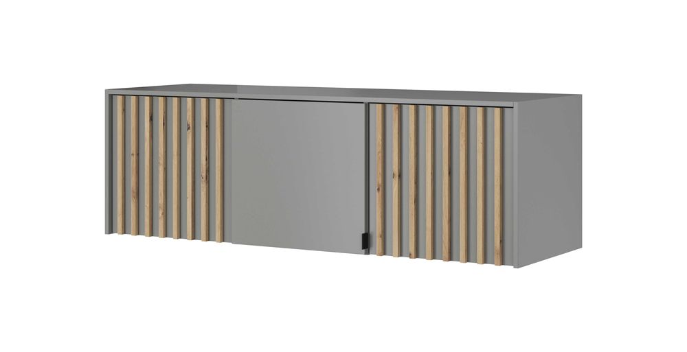 Szafa Lamele 155cm opcja lustro/nadstawka/kaszmir artisan szary grafit