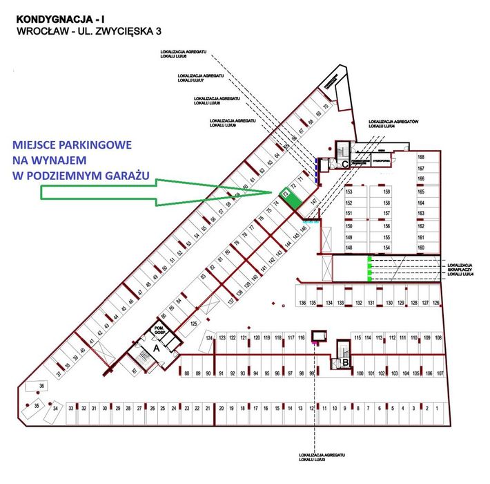 Garaż podziemny na wynajem Wrocław Partynice – świetna lokalizacja