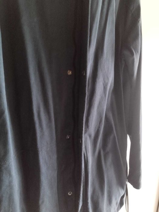 Kurtka parka męska granatowa z kapturem