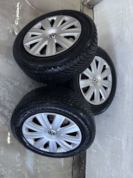 Felgi stalowe 5x112 Vw Sharan z kołpakami i oponami  205/60-16