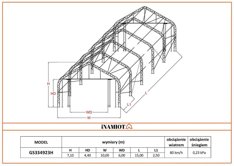 Hangar Namiotowy samoloty 10x15m  Magazyn, Hangar, Garaż hala na bale