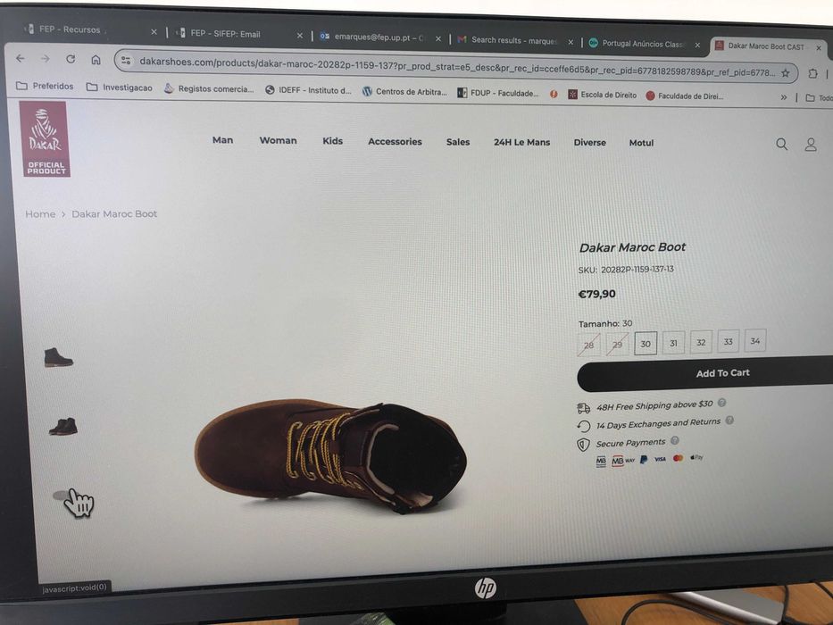 Botas Dakar Maroc Castanho (TAM 34 e TAM 36)