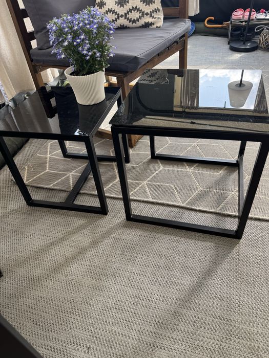 Sofa ogrodowa 2-osobowa i dwa stoliki